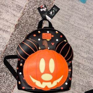 Glow in the dark pumpkin Mickey Mouse backpack